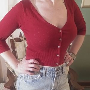🥂5/$15🥂 Retro cardigan red M LAST CHANCE SALE!